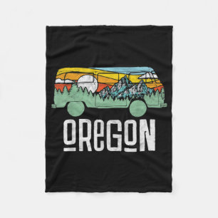 Couverture Polaire Retro Oregon Outdoor Hippie Van Nature