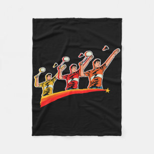 Couverture Polaire Retro Play Badminton Sport Player Shuttle