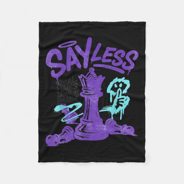 Couverture Polaire Retro Real Ones Move In Silence Money Quote Urban  (Devant)