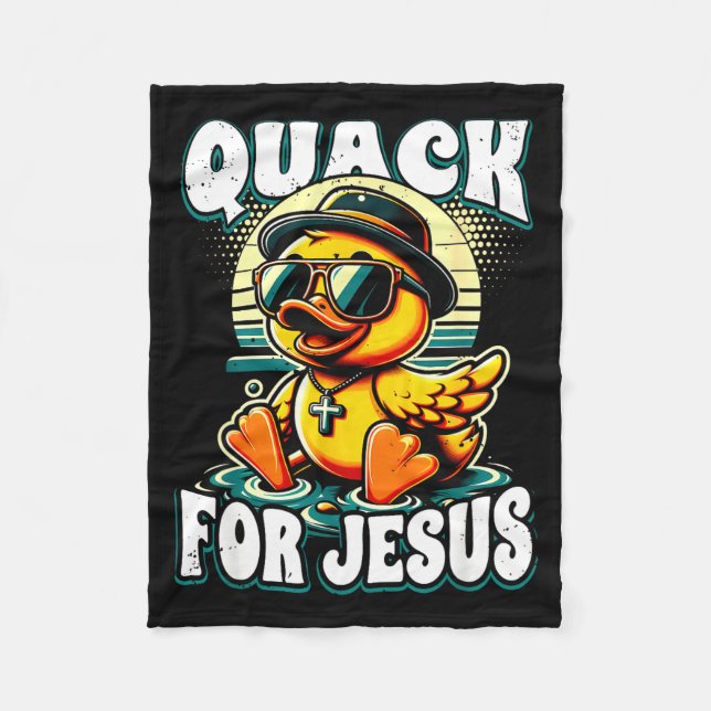 Couverture Polaire Retro Rubber Duck Christian Rubber Ducky Quacks Fo (Devant)