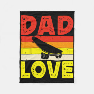 Couverture Polaire Retro Skateboarding Silhouette Skateboarder Skate 