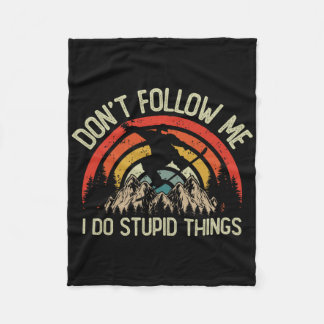 Couverture Polaire Retro Snowboard I Do Stupid Things Vintage Snowmob