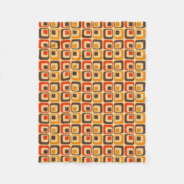 Couverture Polaire Rétro Squares Pattern (Devant)
