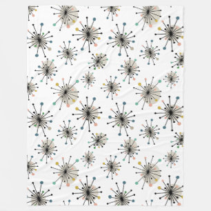 Couverture Polaire Retro Starburst Mid Century Motif moderne