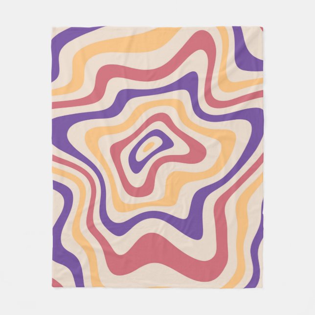 Couverture Polaire Retro starburst sunburst background pattern. 1960s (Devant)