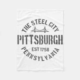 Couverture Polaire Retro Steel City Pittsburgh Pennsylvania Yinz vint