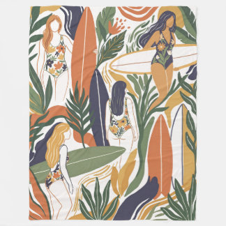 Couverture Polaire Retro Surf Club