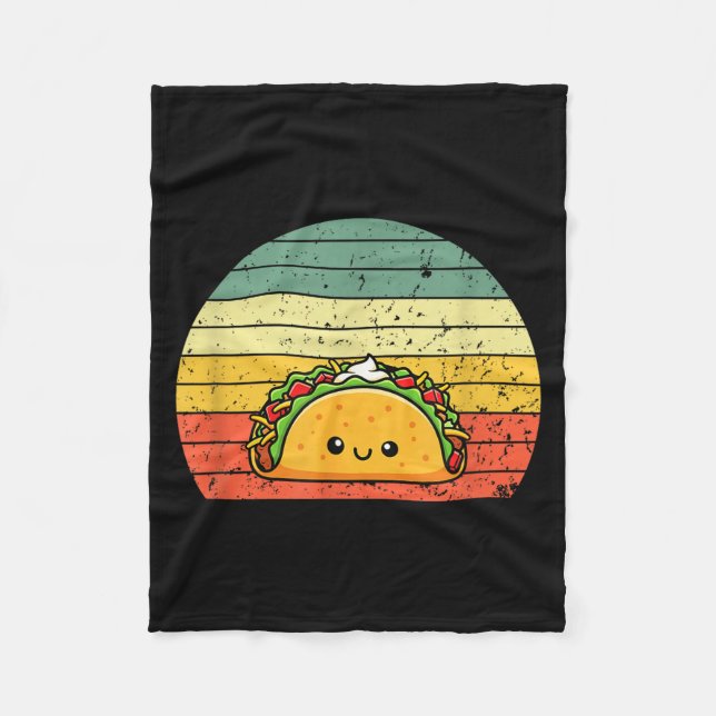 Couverture Polaire Retro Taco Lover Shirt Funny Retro Taco Humor  (Devant)
