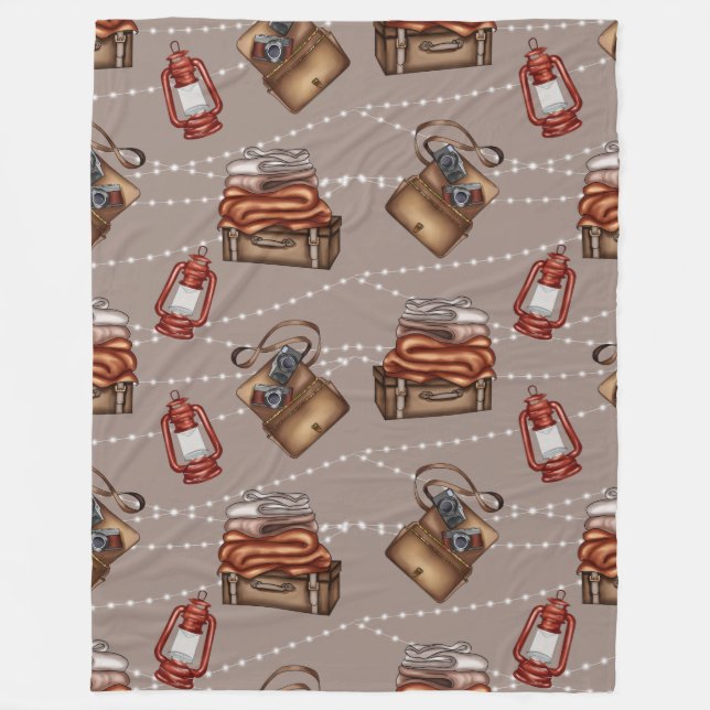 Couverture Polaire Retro Traveler & Cameraman Essentials (Devant)
