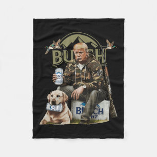 Couverture Polaire Retro Trump Chasse Deer Drôle Bière Boire
