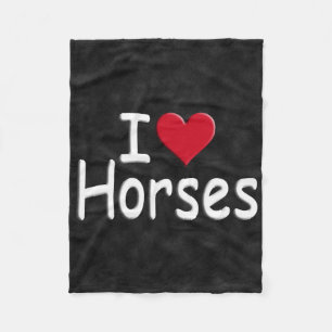 Couverture Polaire Rétros chevaux d'amour d'I