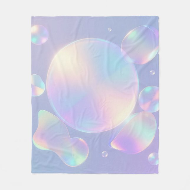 Couverture Polaire Rêve de bulle de savon iridescent (Devant)
