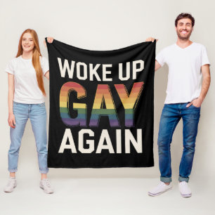 Couverture Polaire Réveillé Gay Encore Drôle LGBTQ Fierté Allié Arc-e