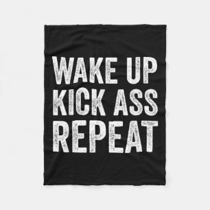 Couverture Polaire Réveillez-vous Kick Repea, Citation drôle Motivati