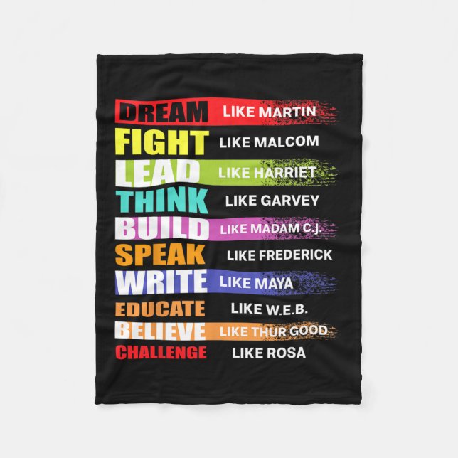Couverture Polaire Rêver Comme Martin Plomb Comme Harriet Black Histo (Devant)