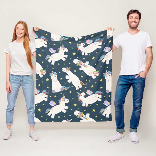 Couverture Polaire Rêves de Licorne (En situation)