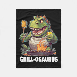 Couverture Polaire Rex Bbq Dinosaur Drôle Fête des Pères Griller