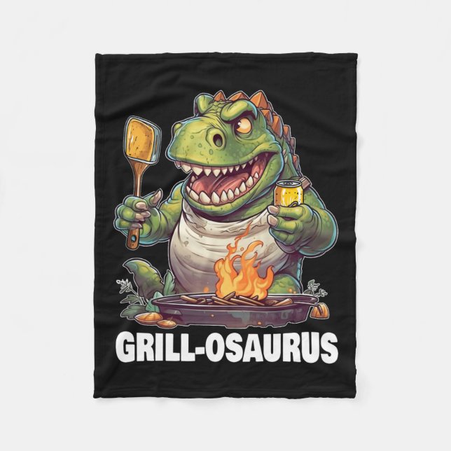 Couverture Polaire Rex Bbq Dinosaur Drôle Fête des Pères Griller (Devant)