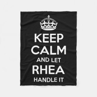 Couverture Polaire Rhea Keep Calm Nom Personnalisé Funny Anniversaire