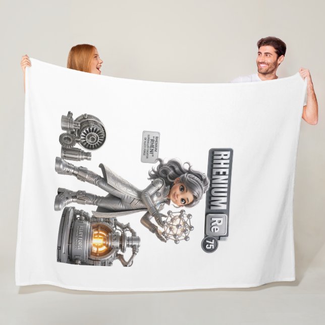 Couverture Polaire Rhenium personnage de la marque ATOMIVRA™ (En situation)