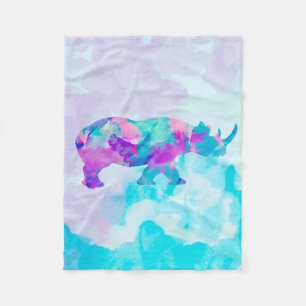 Couverture Polaire Rhino Abstrait
