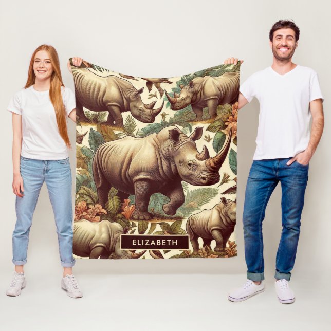 Couverture Polaire Rhino vintage sans fil (En situation)