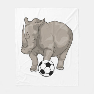 Couverture Polaire Rhinocéros Soccer