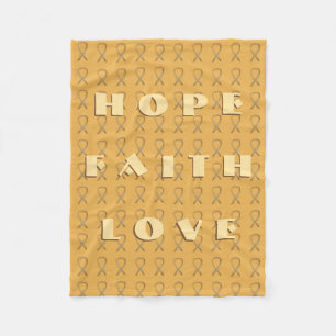 Couverture Polaire Ribbon de sensibilisation au cancer chez l'enfant 