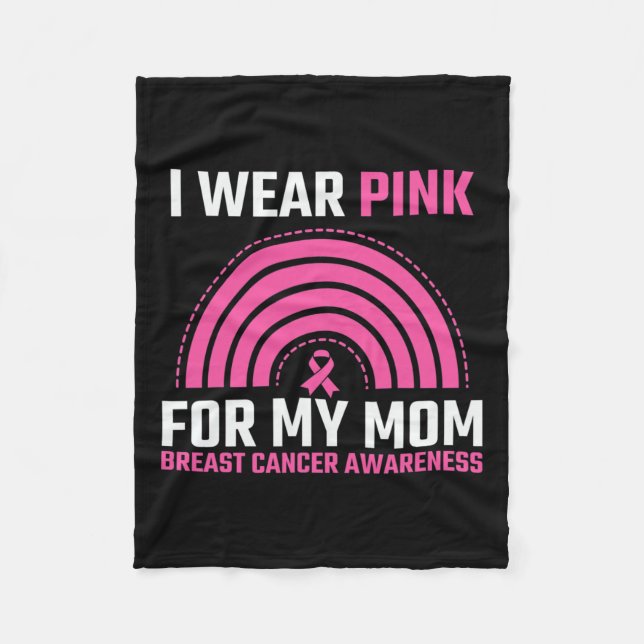 Couverture Polaire Ribbon Sensibilisation au cancer du sein Je porte  (Devant)