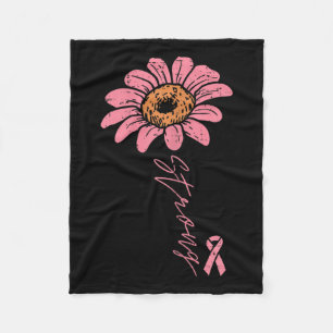 Couverture Polaire Ribbon Tournesol Fort Sensibilisation au cancer du