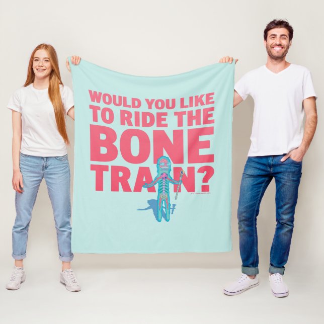 Couverture Polaire RICK ET MORTY™ | Parc anatomique - Train osseux (En situation)