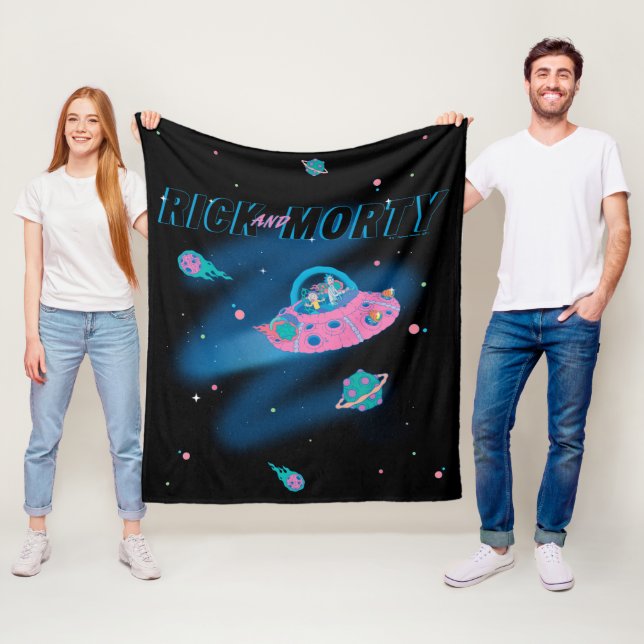 Couverture Polaire RICK ET MORTY™ | Voyager dans l'espace (En situation)