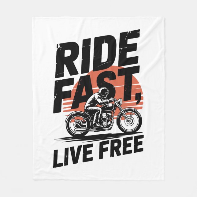Couverture Polaire Ride Fast Live Bicyclist T-shirt (Devant)