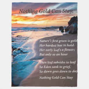 Couverture Polaire Rien d'or peut rester la mer sablonneuse