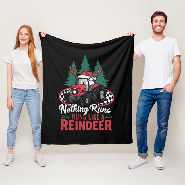 Couverture Polaire Rien Ne Fonctionne Comme Un Tracteur De Noël De Re (En situation)