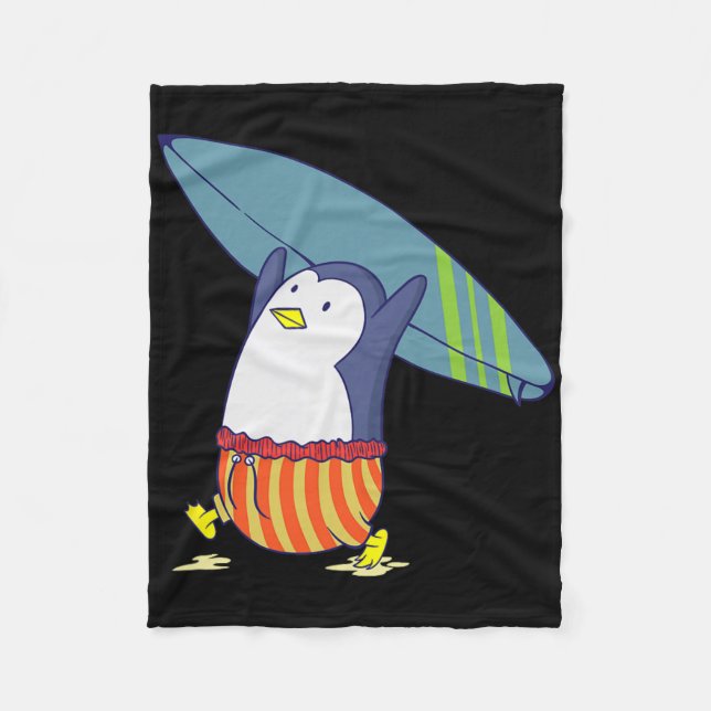Couverture Polaire Rien n'est mieux que de surfer sur Penguin (Devant)