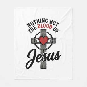 Couverture Polaire Rien que le Sang de Jésus Vintage Cross Shirt