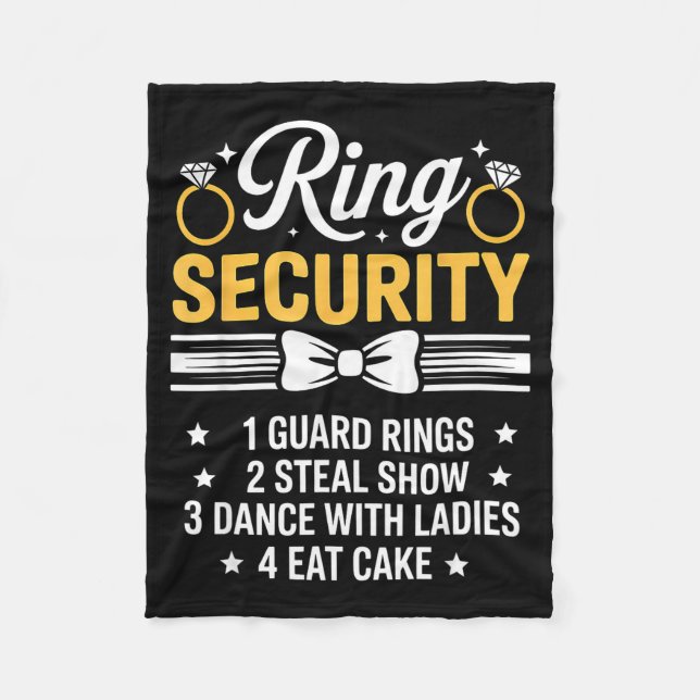 Couverture Polaire Ring Security Wedding Party Funny Ring Bearer  (Devant)