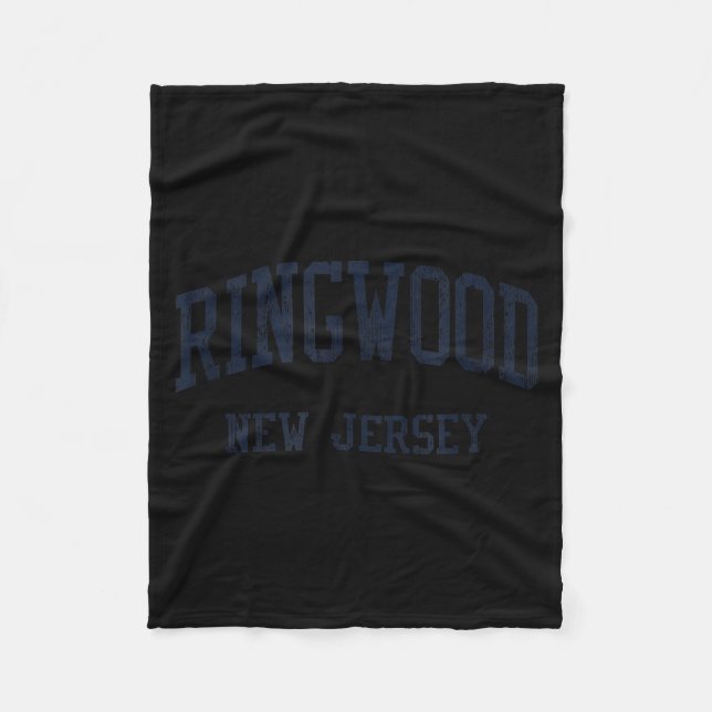 Couverture Polaire Ringwood Nj Jn5 Vintage Athletic Blue Design  (Devant)
