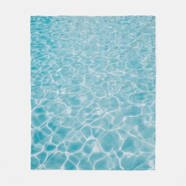 Couverture Polaire Rippling crystal blue water (Devant)
