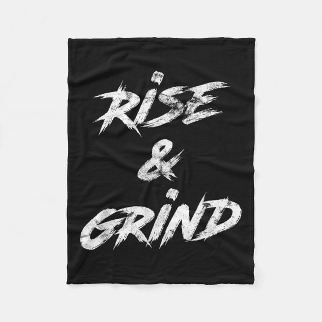 Couverture Polaire Rise &amp; Grind Motivational Insrational  (Devant)