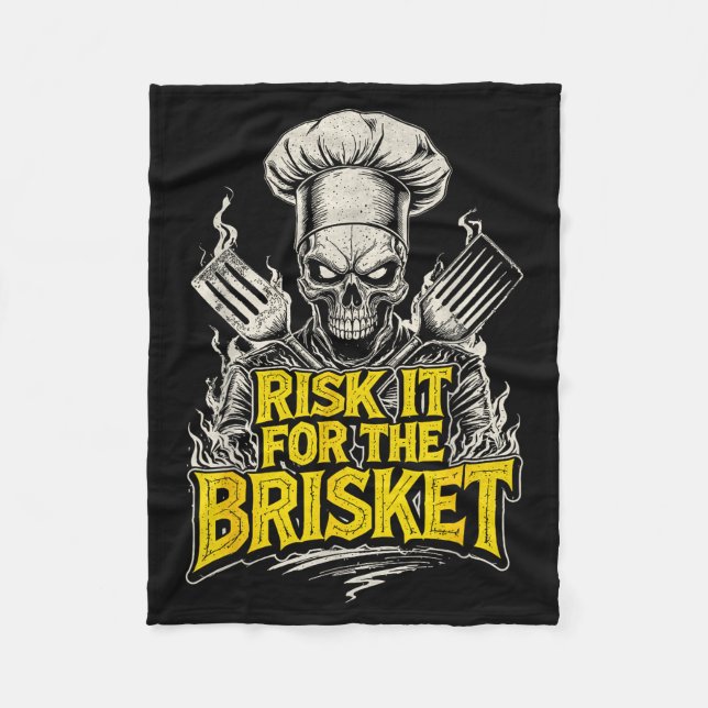 Couverture Polaire Risk It For The Brisket Funny Bbq Lovers Grill Smo (Devant)
