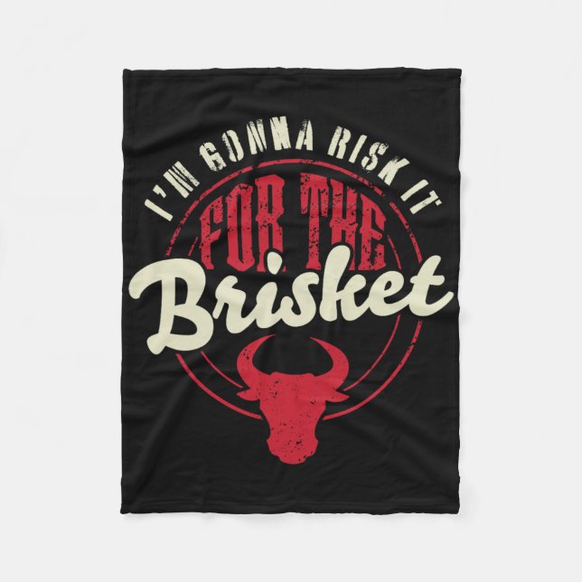 Couverture Polaire Risquer pour le Brisket Drôle de Barbecue de Fumeu (Devant)
