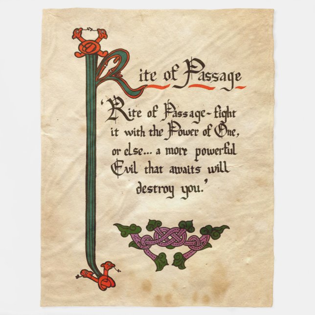 Couverture Polaire Rite De Passage (Devant)