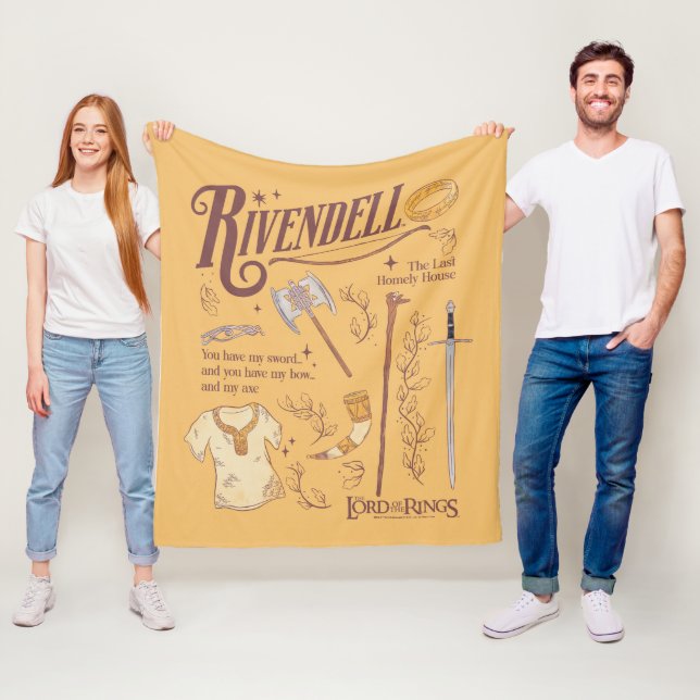 Couverture Polaire RIVENDELL™ Collage graphique aquarelle (En situation)