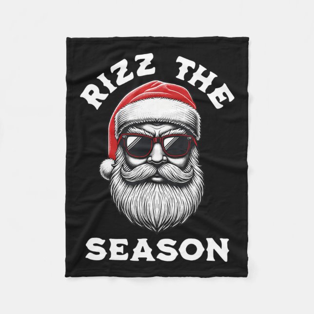 Couverture Polaire Rizz Saison Père Noël Joyeux Rizzmas Noël Rizz (Devant)