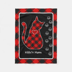 Couverture Polaire Rob Roy MacGregor Tartan Kitty Personnalisé