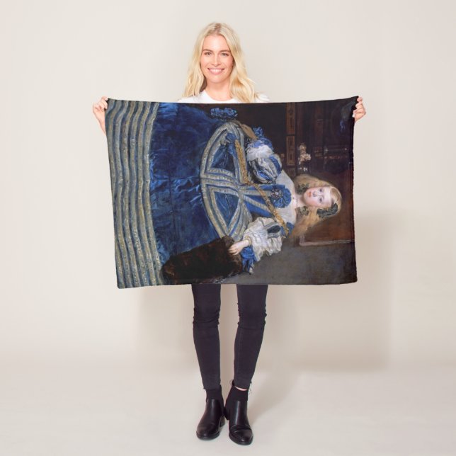 Couverture Polaire Robe bleue de l'infante Margarita Teresa, Velazque (En situation)