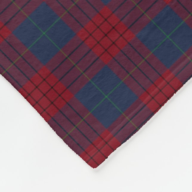 Couverture Polaire Robinson Tartan, bleu marine et rouge (Coin)