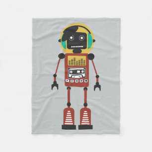 Couverture Polaire Robot radio rétro